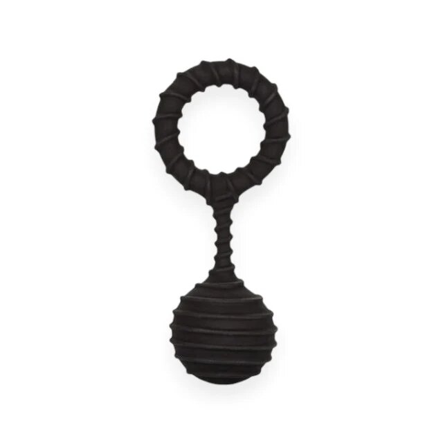 CALEXOTICS Inel cu greutate pentru penis COLT Weighted Ring Large din silicon elastic cu bilă de 110 grame diametru inserabil 3.25 cm negru