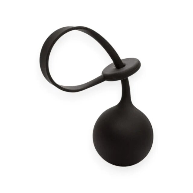 CALEXOTICS Inel cu greutate pentru penis Weighted Lasso Ring din silicon cu bilă de 110 grame mărime ajustabilă negru