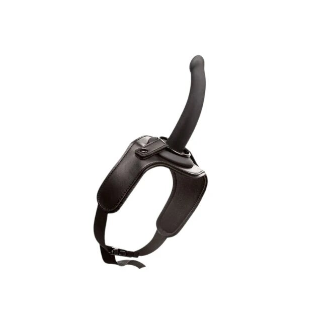 CALEXOTICS Strap-on pentru picior Onyxxx Thigh Strap with Silicone Probe cu dildo inclus lungime 12.7 cm negru