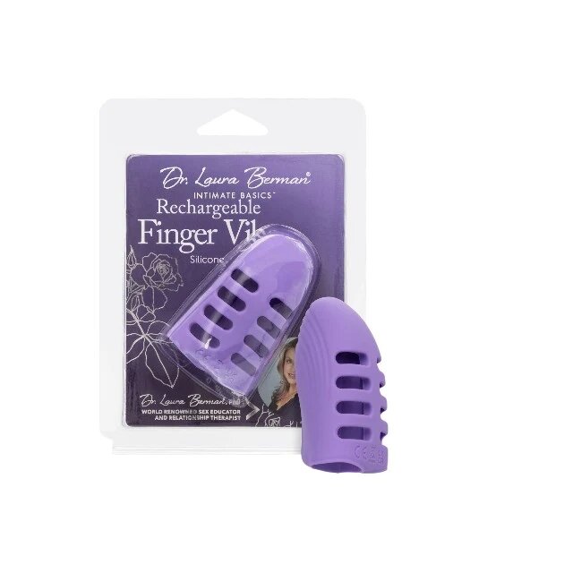 CALEXOTICS Vibrator pentru deget Dr. Laura Berman Finger Vibe 10 funcții de vibrație rezistent la apă IPX7 culoarea mov