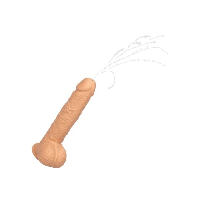 CALEXOTICS Vibrator Squirting Fuck Stick realistic cu funcție de ejaculare 10 funcții de vibrație culoarea pielii 22.7 cm