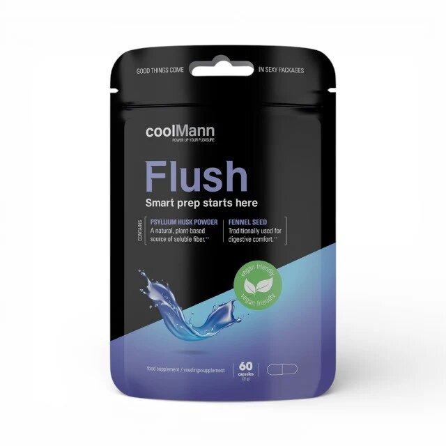  Capsule COOLMANN Flush pentru stimularea tranzitului intestinal bogat în fibre complex de clorofilină de cupru 60 buc