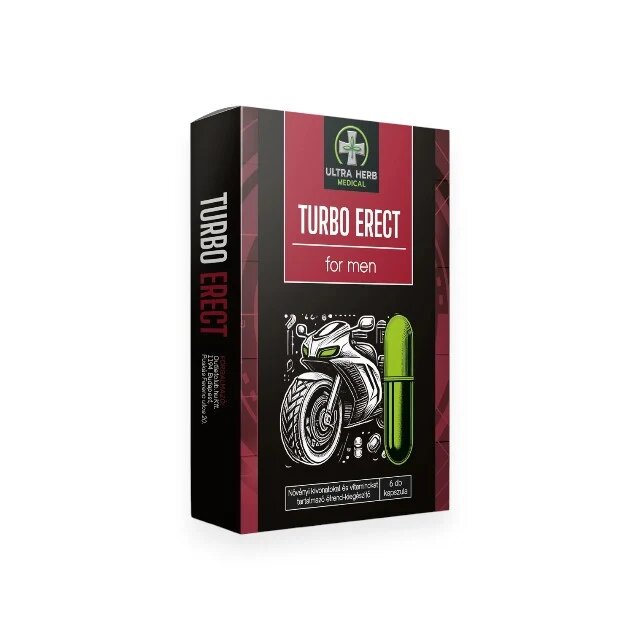  Capsule ULTRA HERB MEDICAL Turbo Erect pentru stimularea erecției testosteron și fertilitate cu extract de ghimbir 6 buc