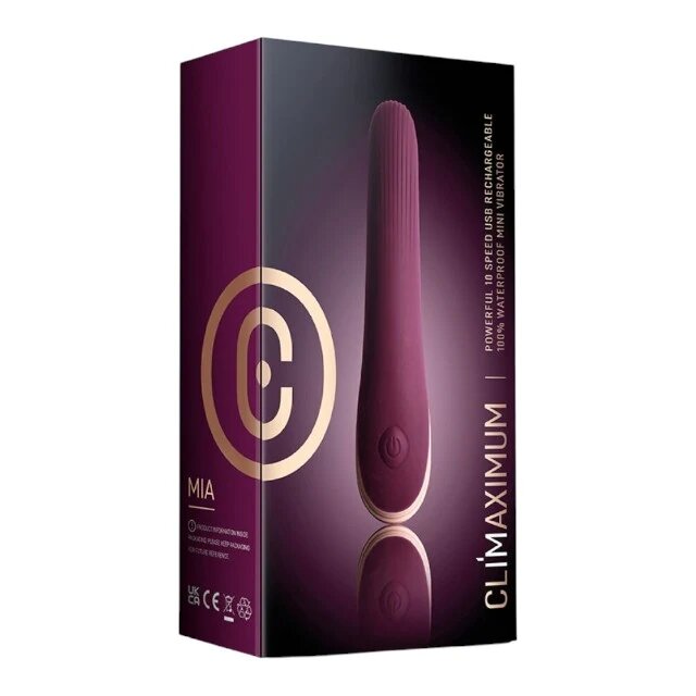 CLIMAXIMUM Vibrator Mia pentru stimulare clitoris și zone erogene 10 funcții de vibrație rezistent la apă IPX7 mov