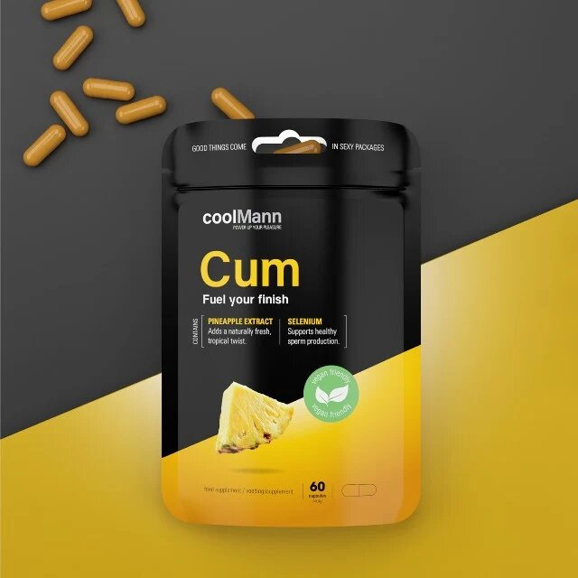 COBECO Capsule COOLMANN Cum pentru creșterea volumului de spermăcu L carnitină tartrat extract de ananas 60 buc