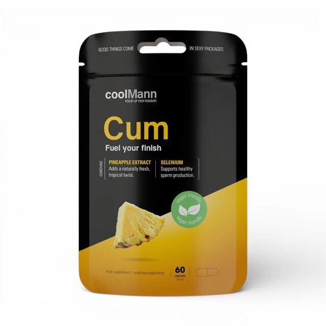 COBECO Capsule COOLMANN Cum pentru creșterea volumului de spermăcu L carnitină tartrat extract de ananas 60 buc
