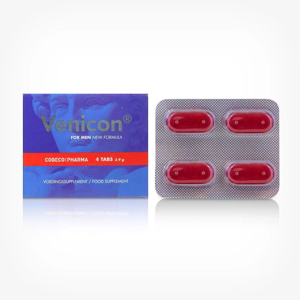COBECO Capsule VENICON Men pentru stimularea erectiei si imbunatatirea performantelor sexuale 4 buc
