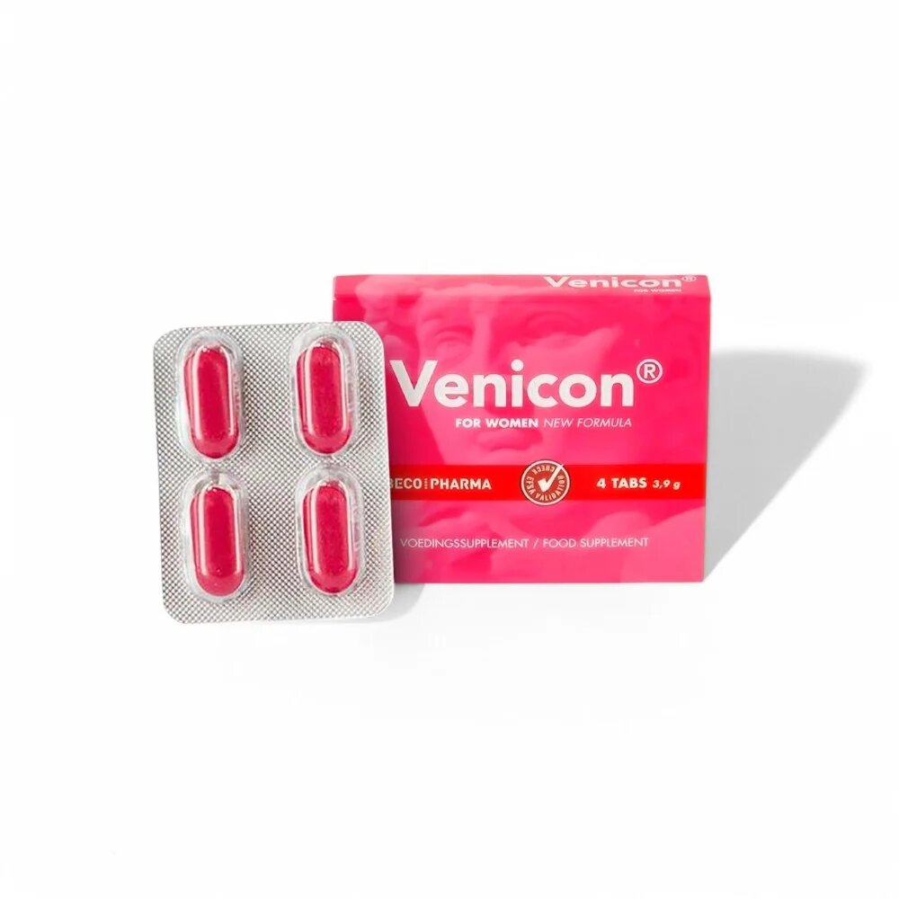 COBECO Capsule VENICON Women pentru stimularea libidoului feminin - 4 bucăți