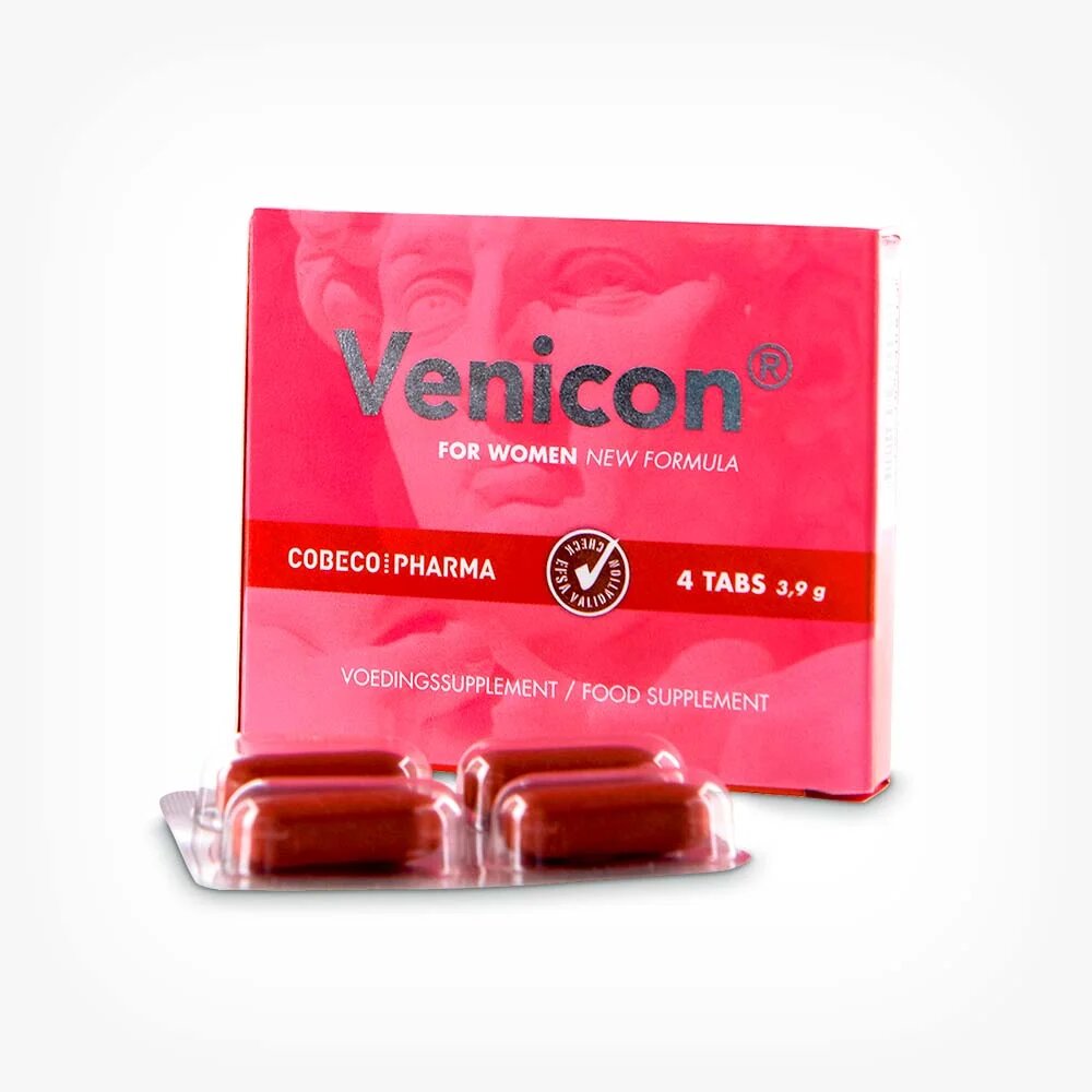 COBECO Capsule VENICON Women pentru stimularea libidoului feminin - 4 bucăți