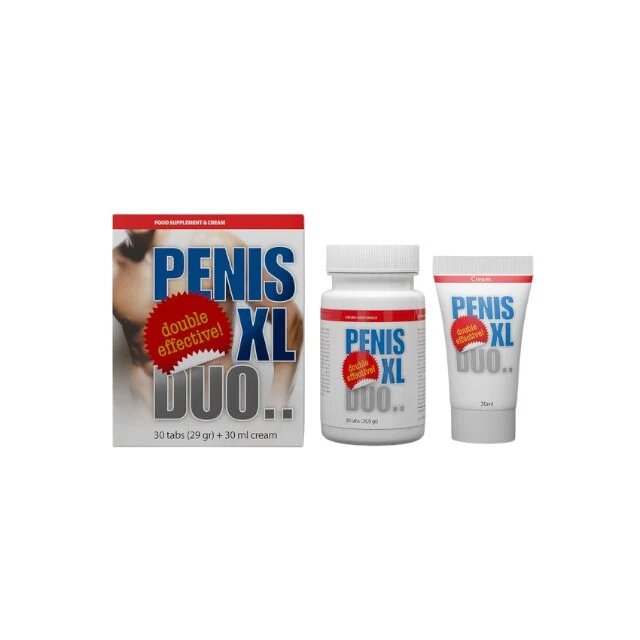 COBECO Set Penis XL Duo Pack pentru mărirea penisului și stimularea erecției (1 cutie de 30 capsule + 1 cremă de 30 ml)