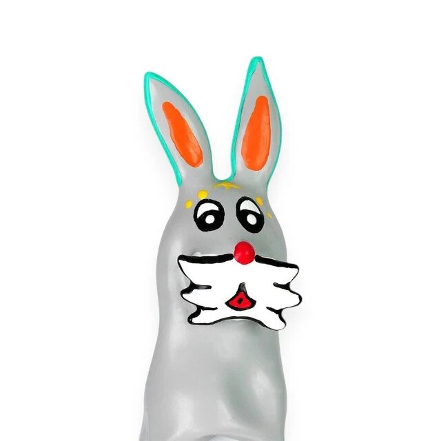 CONDOMERIE Prezervativ decorativ artistic Bunny pictat manual stil boem din latex