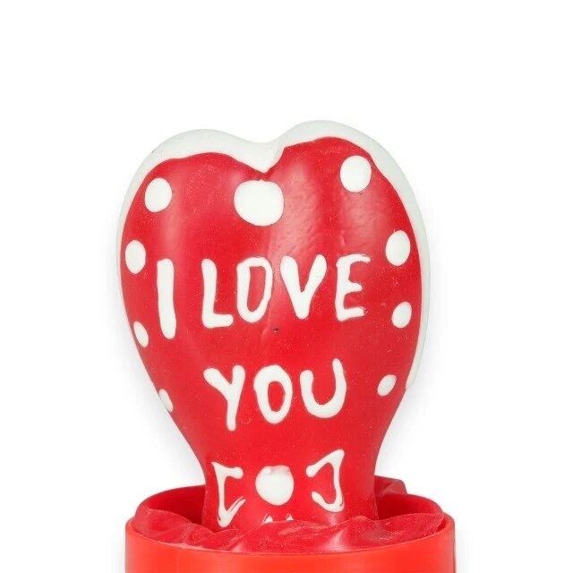CONDOMERIE Prezervativ decorativ artistic I Love You Model 2 pictat manual stil boem din latex