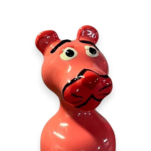 CONDOMERIE Prezervativ decorativ artistic Pink Panther pictat manual stil boem din latex