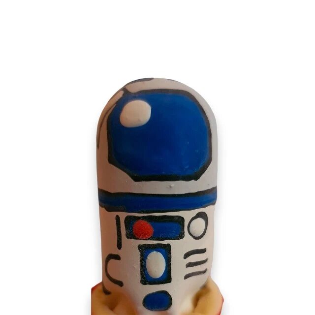 CONDOMERIE Prezervativ decorativ artistic Robot pictat manual stil boem din latex