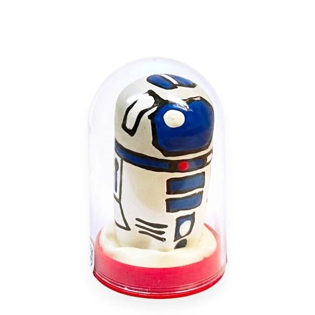 CONDOMERIE Prezervativ decorativ artistic Robot pictat manual stil boem din latex