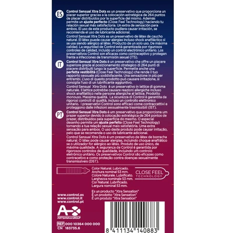 CONTROL Prezervative cu striatii XTRA DOTS 1 cutie x 12 buc