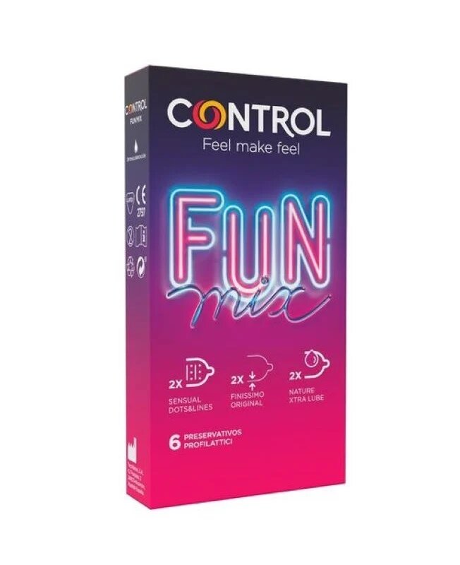CONTROL Prezervative FEEL FUN MIX (Touch & Feel Finissimo and XtraLube) 1 cutie x 6 buc