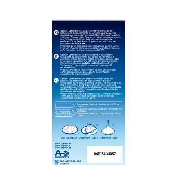 CONTROL Prezervative - FREE fara latex 58 mm 5 buc