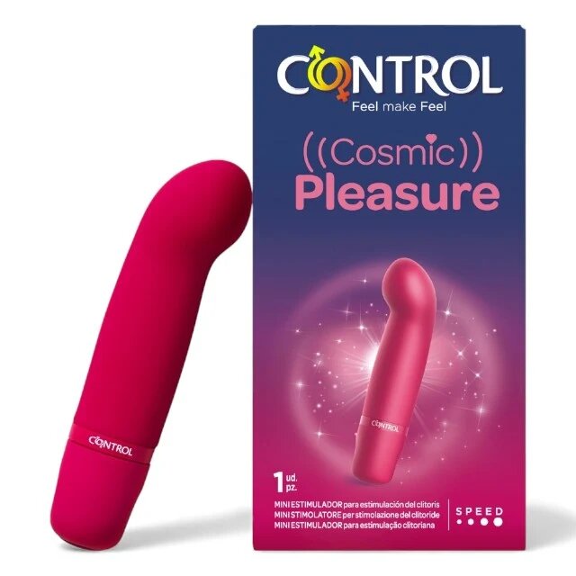 CONTROL Stimulator clitoris Cosmic Pleasure 5 funcții de vibrație rezistent la apă din silicon medical culoare fucsia