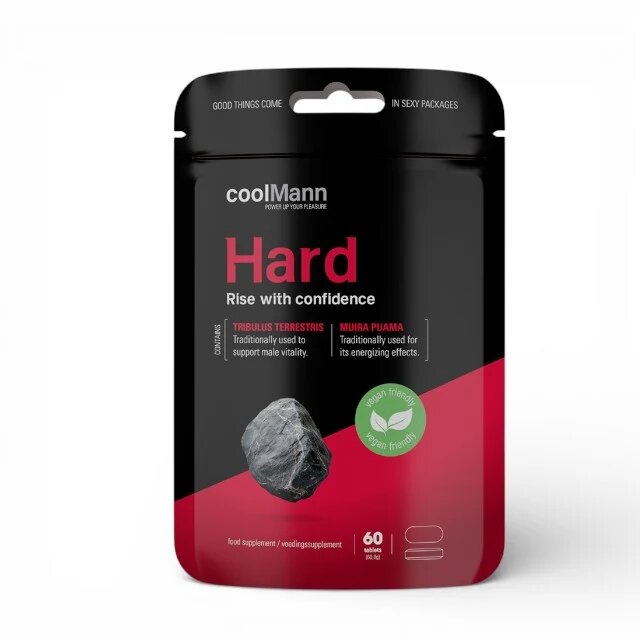 COOLMANN Capsule Hard pentru susținerea vitalității și energiei masculine cu Tribulus Terrestris și Muira Puama 60 buc