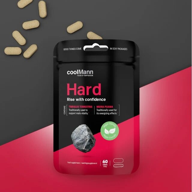 COOLMANN Capsule Hard pentru susținerea vitalității și energiei masculine cu Tribulus Terrestris și Muira Puama 60 buc