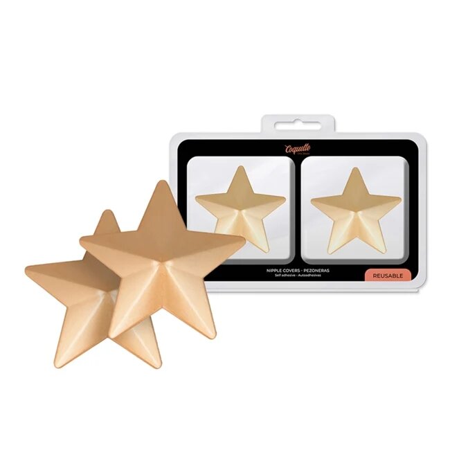 COQUETTE Ornamente autoadezive pentru sâni CHIC DESIRE în formă de stea Gold