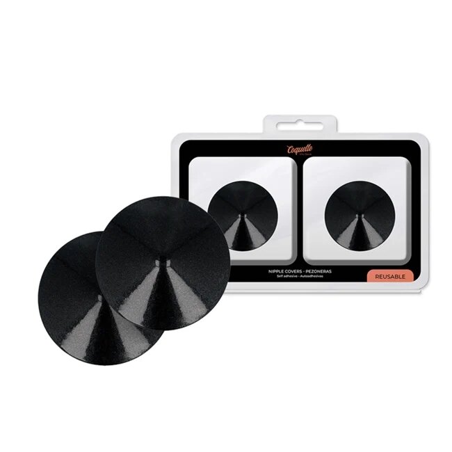 COQUETTE Ornamente autoadezive pentru sani CHIC DESIRE rotunde Negru metalic