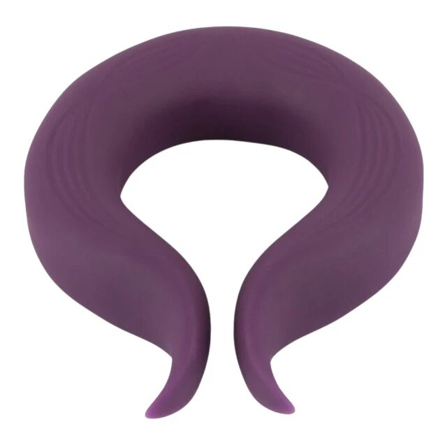 COUPLES CHOICE Inel vibrator pentru penis Couple’s Ring 10 funcții de vibrație rezistent la apă diametru 3.7 cm mov