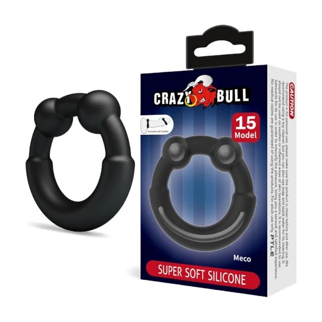 CRAZY BULL Inel pentru penis Meco Silicone Ring 15 din silicon ajustabil rezistent la apă diametru intern 40 mm