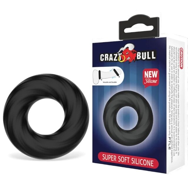 CRAZY BULL Inel pentru penis Spiral Silicone Ring spiralat din silicon foarte fin rezistent la apă diametru intern 19 mm