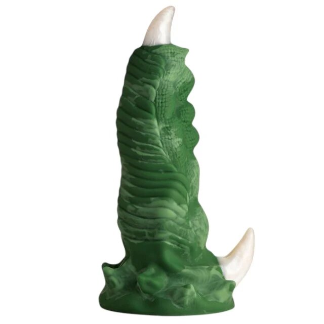 CREATURE COCKS Dildo dragon Dragon Claw în formă de gheară pentru jocuri de fantezie bază cu ventuză 24 cm verde