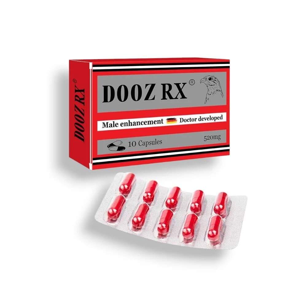 CUPID LABS Capsule DOOZ RX pentru erecție fermă și stimularea libidoului masculin - 10 bucăți
