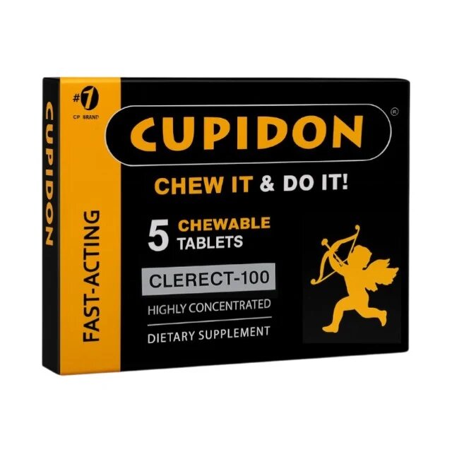 CUPID LABS Capsule masticabile CUPIDON Chew it & Do it! susțin erecțiile ferme și de durată cu formulă inovatoare CLERECT-100 5 buc