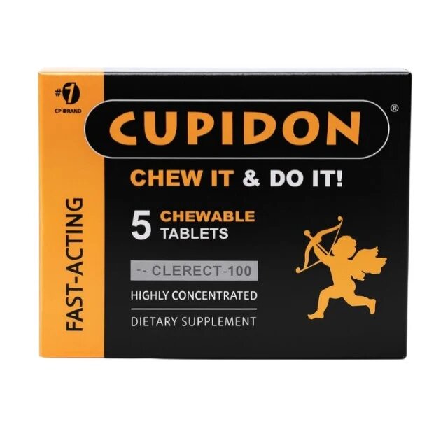 CUPID LABS Capsule masticabile CUPIDON Chew it & Do it! susțin erecțiile ferme și de durată cu formulă inovatoare CLERECT-100 5 buc