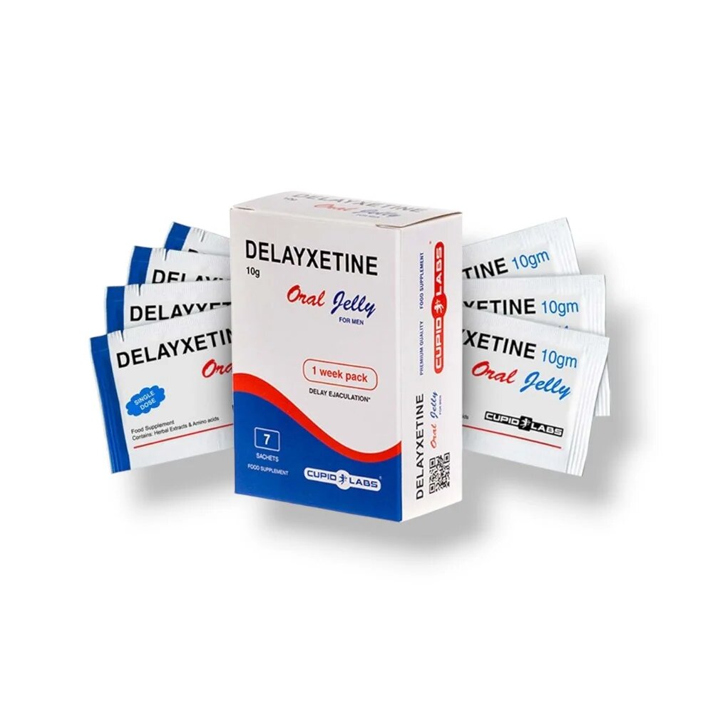 CUPID LABS Jeleu DELAYXETINE Oral Jelly pentru întârzierea ejaculării 1 week pack - 7 plicuri