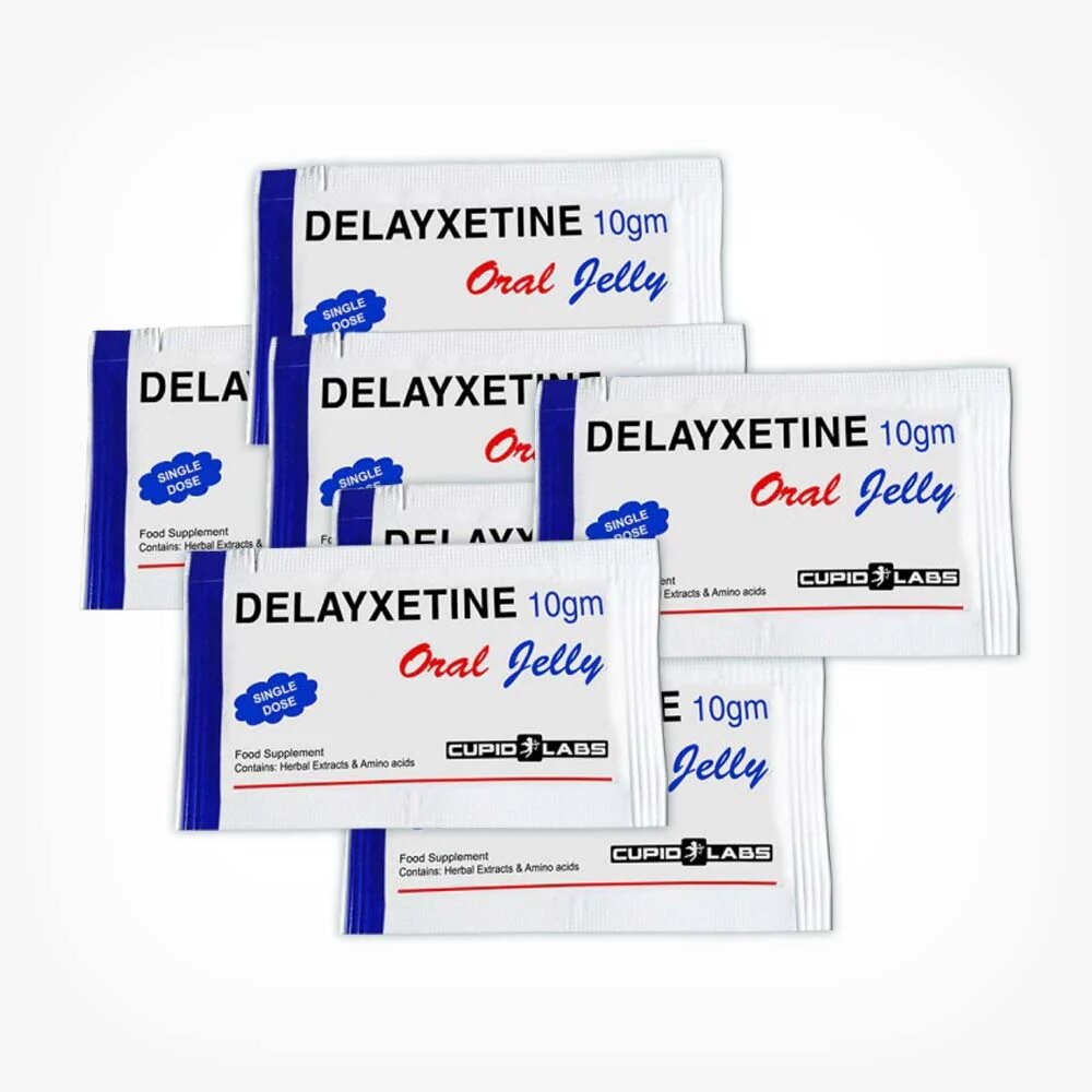 CUPID LABS Jeleu DELAYXETINE Oral Jelly pentru întârzierea ejaculării 1 week pack - 7 plicuri