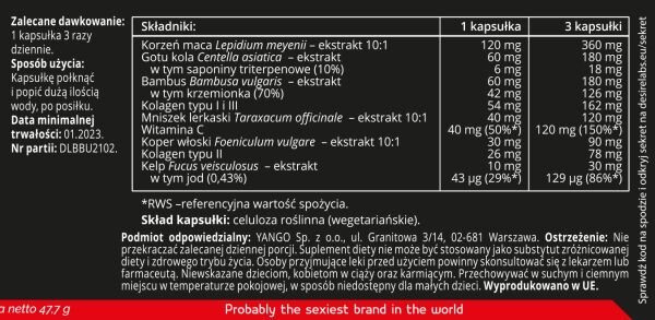 DESIRE LABS Capsule Brazilian Butt pentru ridicarea si fermitatea feselor 90 buc