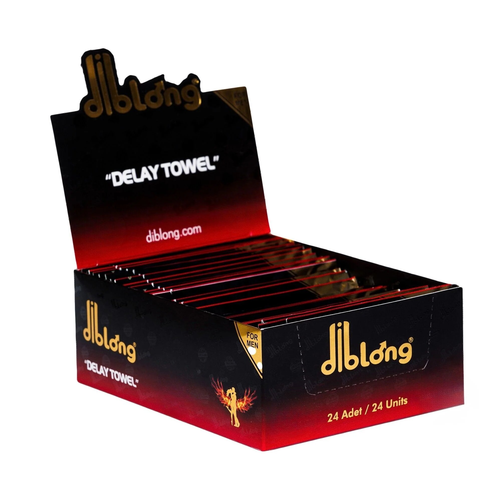 Diblong Delay Wipe - Șervețel pentru bărbați cu ingrediente ce pot ajuta la întârzierea ejaculării 1 cutie x 24 buc