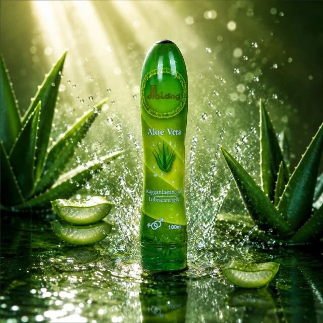 Diblong Lubricant Jelly Aloe Vera - lubrifiant pe bază de apă textură groasă cu aloe vera 100 ml (verde)