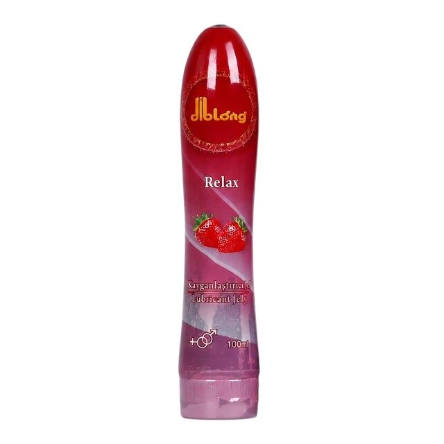 Diblong Lubricant Jelly Relax - lubrifiant pe bază de apă textură groasă cu aromă de căpșuni 100 ml (roz)