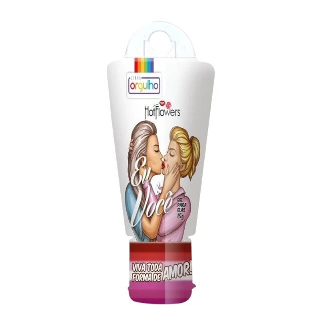 DIVERTY SEX Gel HOT FLOWERS Viva Toda Forma de Amor! - pentru stimulare clitoris cu efect de încălzire răcire și vibrații 15 g