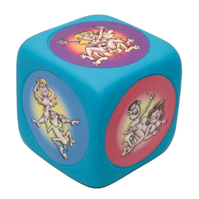 DIVERTY SEX Zar supradimensionat Super Large Dice cu poziții sexuale pentru jocuri erotice 15 x 15 cm albastru(4956)