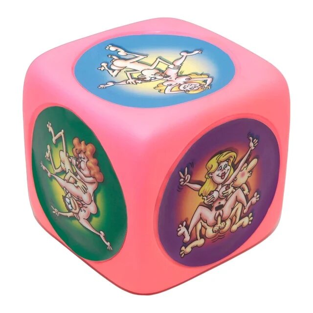 DIVERTY SEX Zar supradimensionat Super Large Dice cu poziții sexuale pentru jocuri erotice 15 x 15 cm roz(4957)