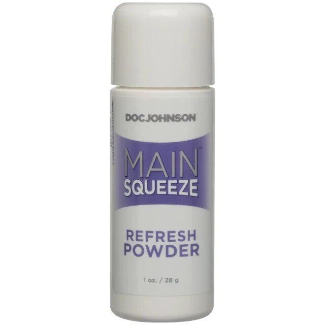 Doc Johnson Pudră Main Squeeze Refresh Powder pentru întreținerea jucăriilor sexuale 28 g
