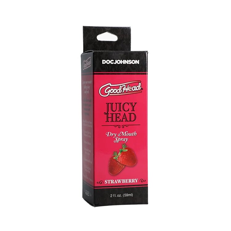 Doc Johnson Spray pentru sex oral GoodHead Juicy Head - Dry Mouth umiditate instantanee cu aroma de Capsuni 59 ml