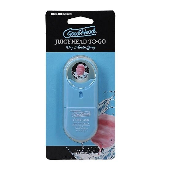 Doc Johnson Spray pentru sex oral GoodHead Juicy Head - Dry Mouth umiditate instantanee cu aroma de Vata de Zahar 9 ml