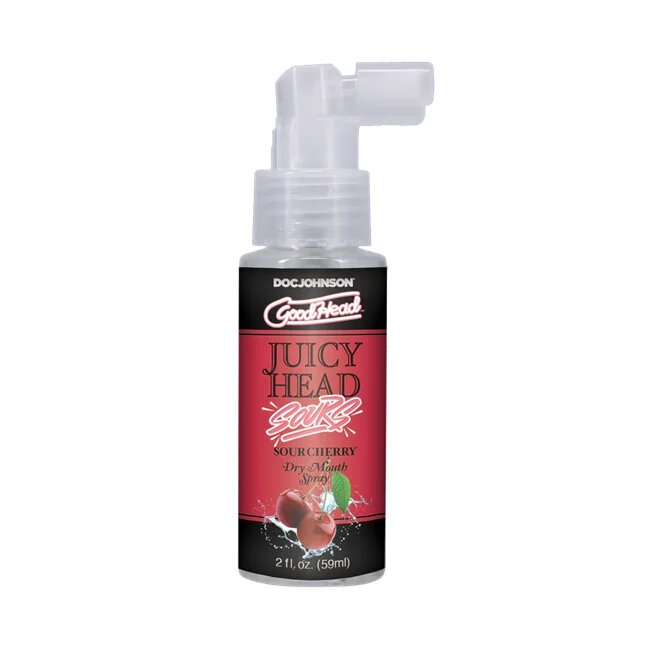 Doc Johnson Spray pentru sex oral GoodHead Juicy Head - Dry Mouth umiditate instantanee cu aroma de vișine (acru) 59 ml