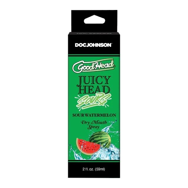 Doc Johnson Spray pentru sex oral GOODHEAD Juicy Head Sours Watermelon - Dry Mouth stimulează salivarea aromă de pepene (acru) 59 ml