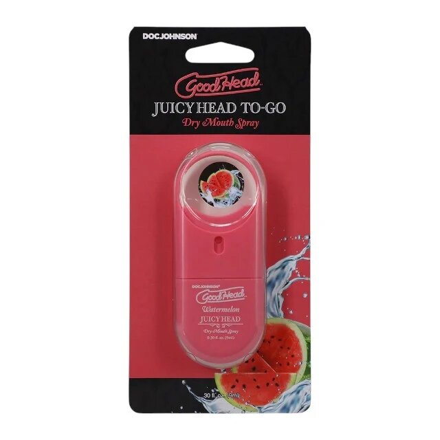 Doc Johnson Spray pentru sex oral GOODHEAD Juicy Head Watermelon - Dry Mouth stimulează salivarea aromă de pepene 9 ml