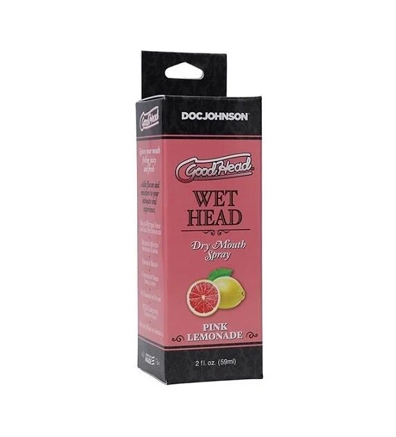 Doc Johnson Spray pentru sex oral GoodHead WET Head - Dry Mouth umiditate instantanee cu aroma de Pink Lemonade 59 ml